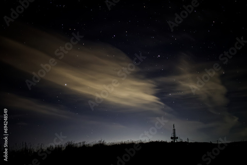 Winter starry sky seen in Kumamoto