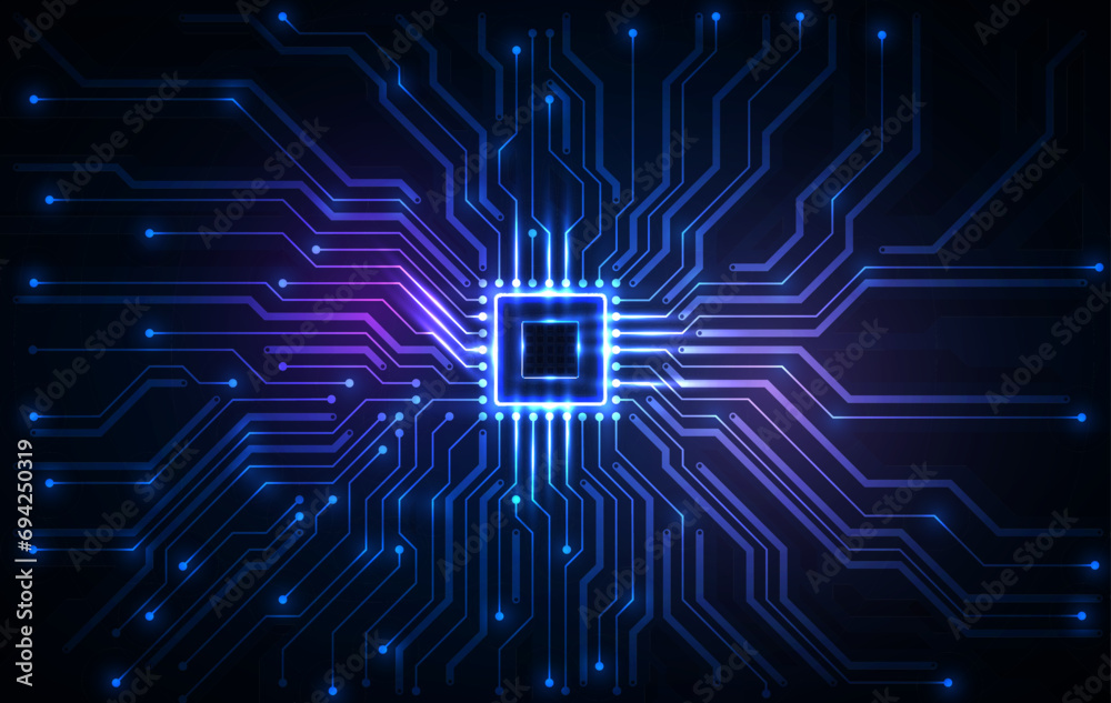 Circuit board. Technology background. Central Computer Processors CPU ...