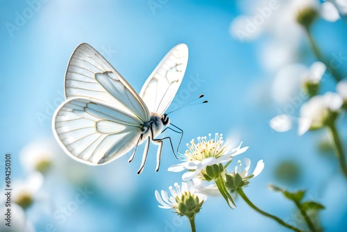 white butterfly on a flower