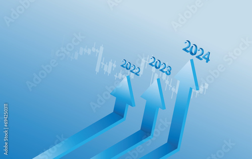 Businessman analysis calculates financial data of growth for long-term investments with digital graph and profitability of companies with positive indicators in 2024 for development to success.