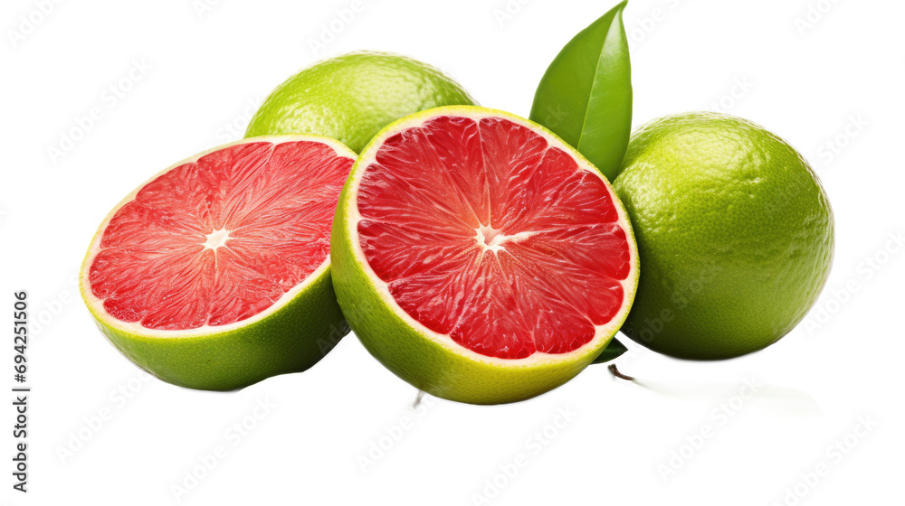 Fresh Blood Lime Isolated On White Background