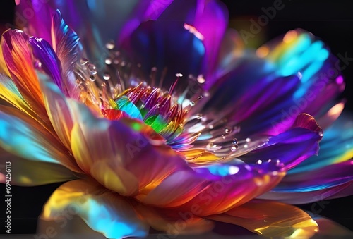Beautiful multi-color flower closeup , Beautiful nature creations, Flora, High resolution AI-generated image
