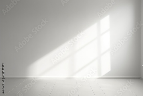 Natural light windows and shadow overlay on wall paper.