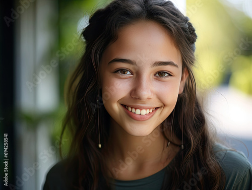 portrait of a girl smiling
