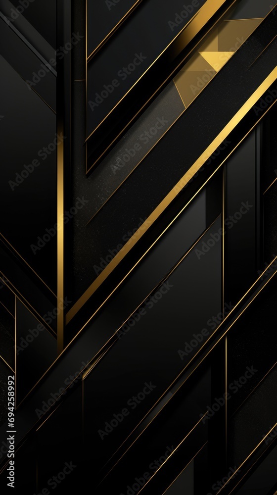 Fototapeta premium Abstract black gold vertical background