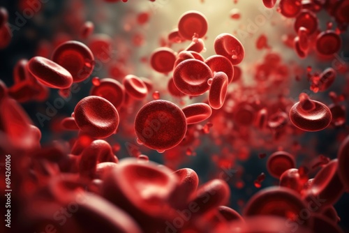red blood cell biology background photo