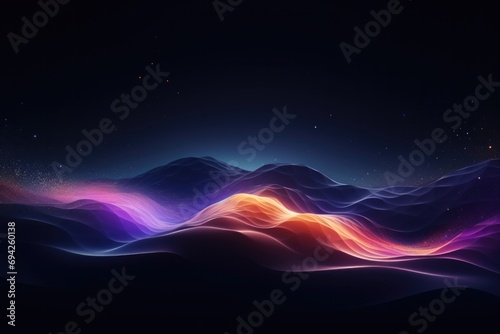 Abstract mountain digital landscape with mountains template for banner , businness presentation © tonstock