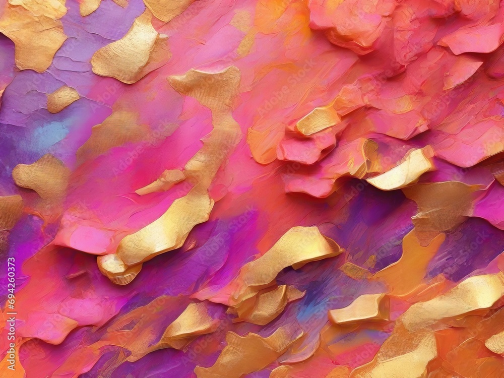 Multicolored abstract background painted with acrylics.