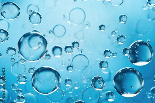 Wallpaper Mural Bubbles in water on blue background Torontodigital.ca