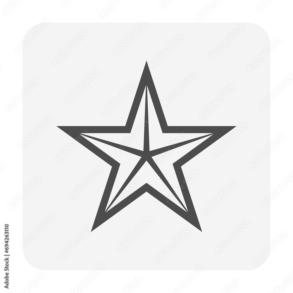 Christmas star vector icon design. Golden metal for ornament or decoration by hanging on top of christmas tree for event i.e. celebration, merry christmas, holiday, happy new year in winter season.
Christmas star vector icon design. Golden metal for ornament or decoration by hanging on top of christmas tree for event i.e. celebration, merry christmas, holiday, happy new year in winter season.