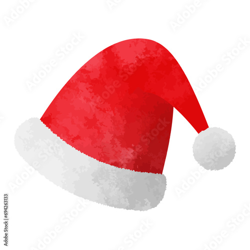 Vecteur du chapeau rouge du Père Noël.