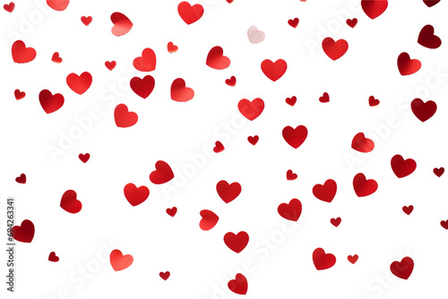 heart shaped confetti on  transparent background © Patrick