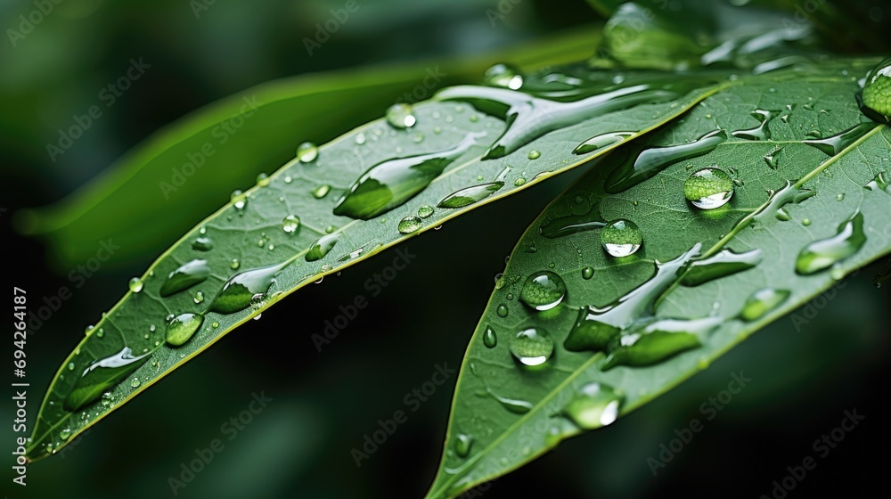 water drops on a leaf water drops on a leaf