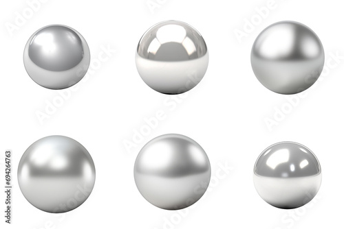 3D metallic silver ball clip art photo