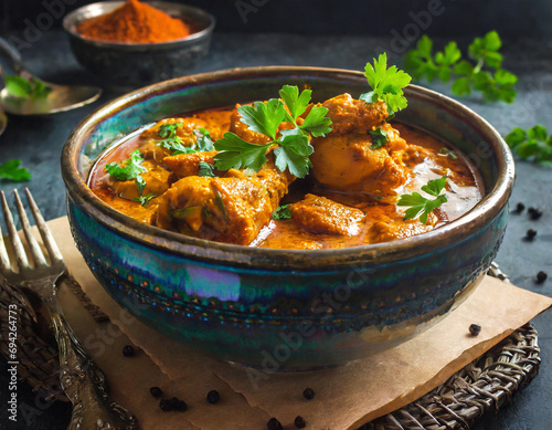chicken curry with legs drumstick or murg tangri tangdi masala photo
