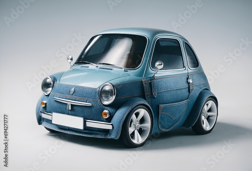 a cute car designed to look like a pair of jeans