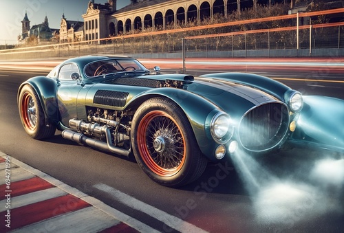 a sports car that uniquely blends elements from the past and present