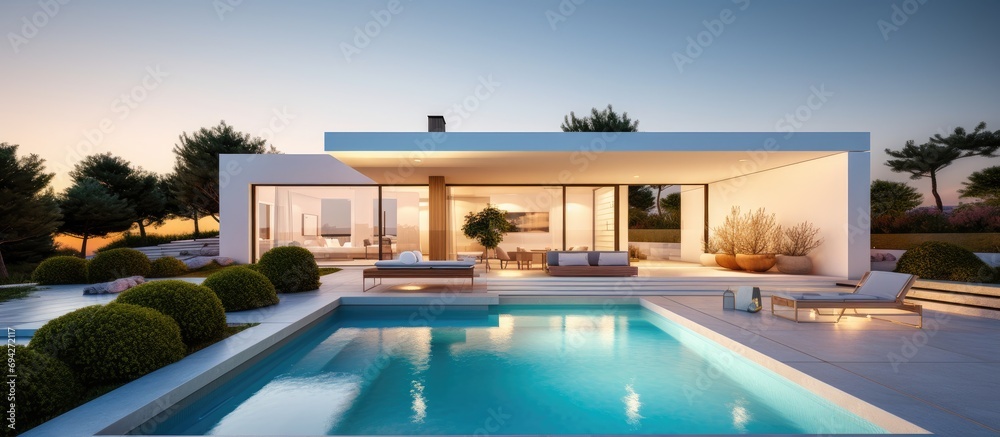 Contemporary villa with pool