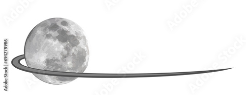The gray moon globe symbol.