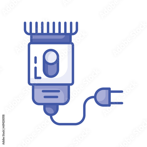 Electric razor, shaving machine, hair trimmer, hair shaving machine vector design