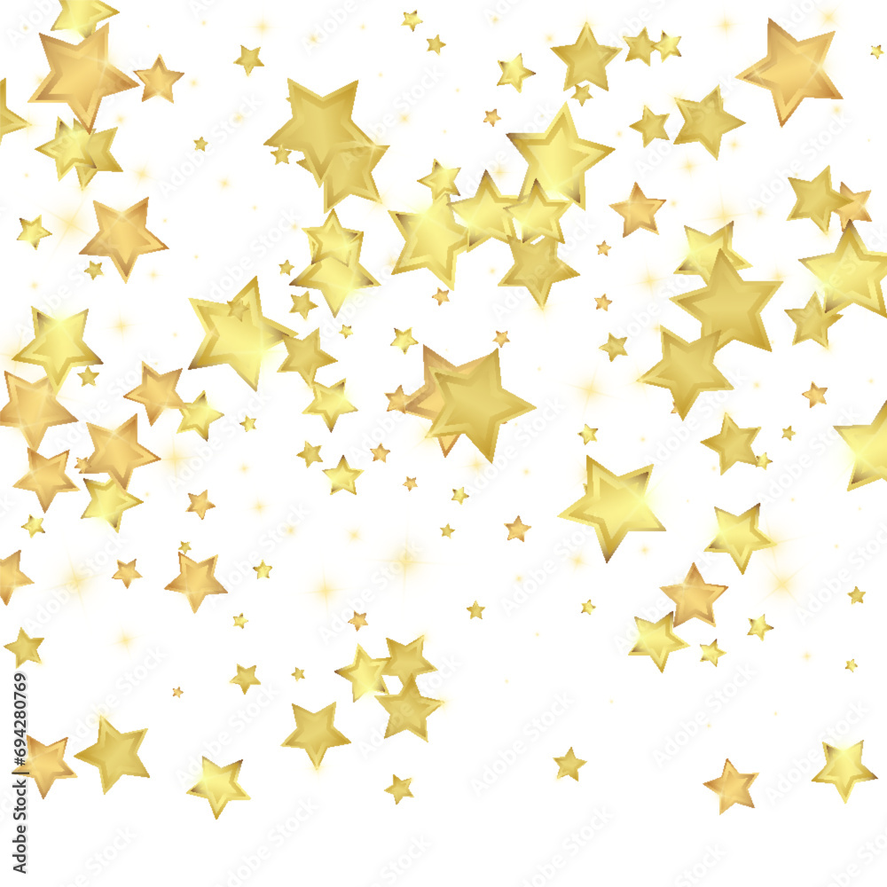 Magic stars vector overlay.  Gold stars scattered