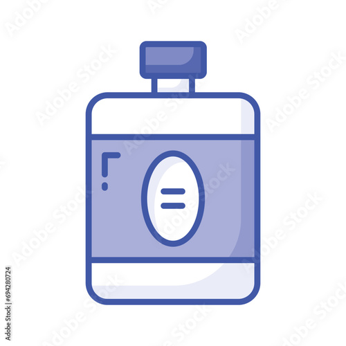 After shave lotion vector, lotion in glass bottle, aftershave tonic, micellar water