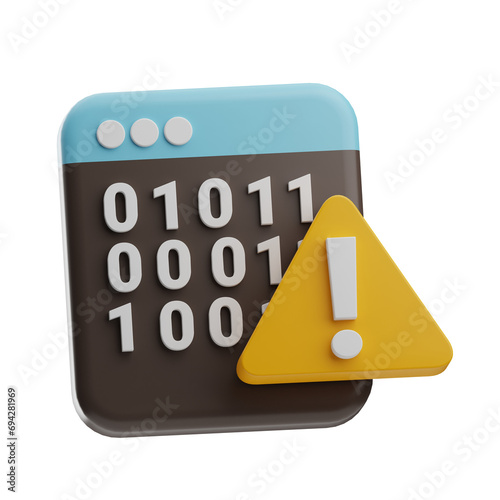 device repair Binary Code 3d illustration
