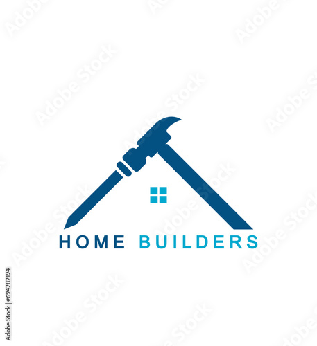 Home builders logo design template modern.