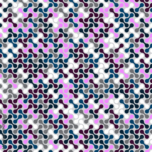 Pink blue amp white variant meta balls patten design