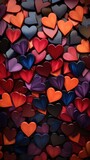 Heart shapes vertical background