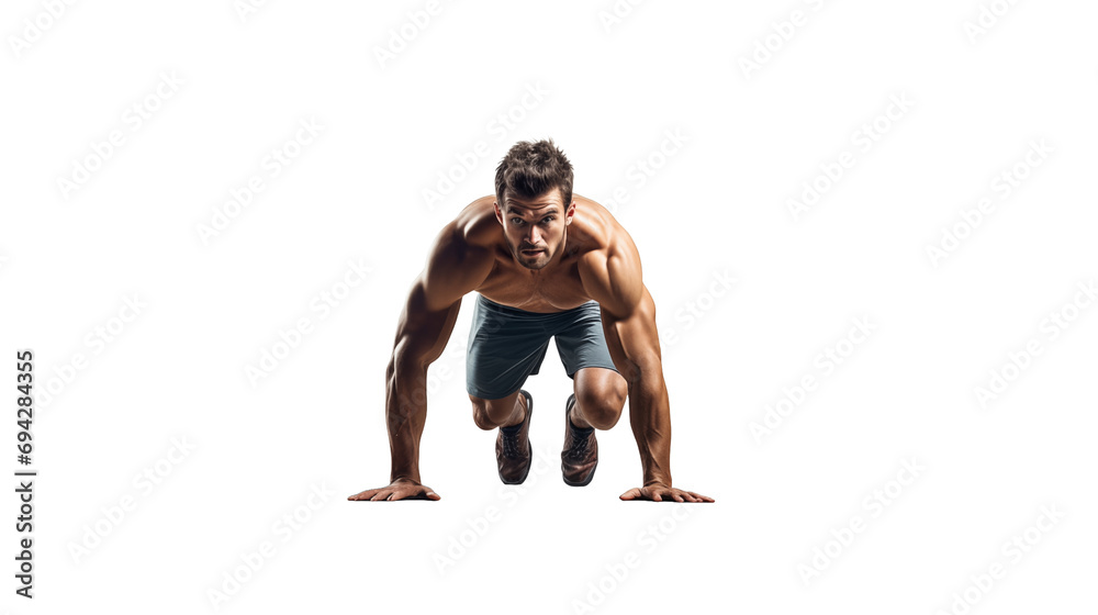 Runner on the start Runner on the start
