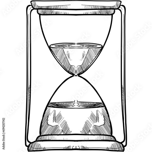 hourglasses handdrawn illustration