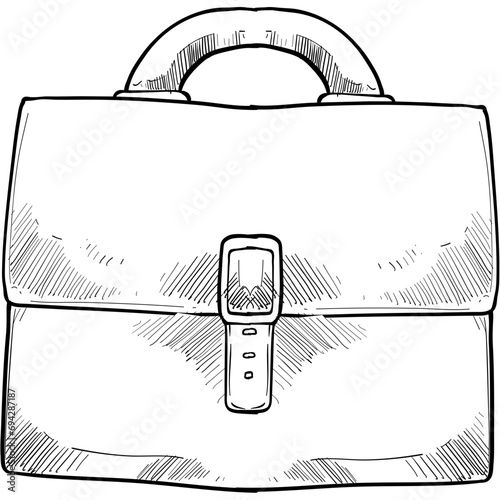 briefcase handdrawn illustration