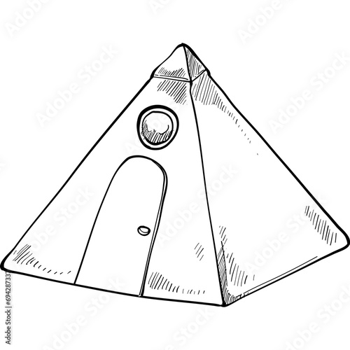 observatory handdrawn illustration