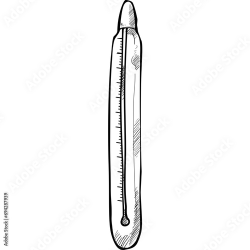 thermometer handdrawn illustration