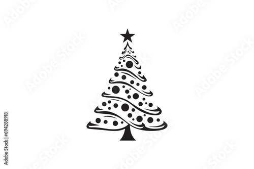 Christmas tree silhouette png vector