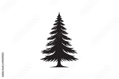 Christmas tree silhouette png vector