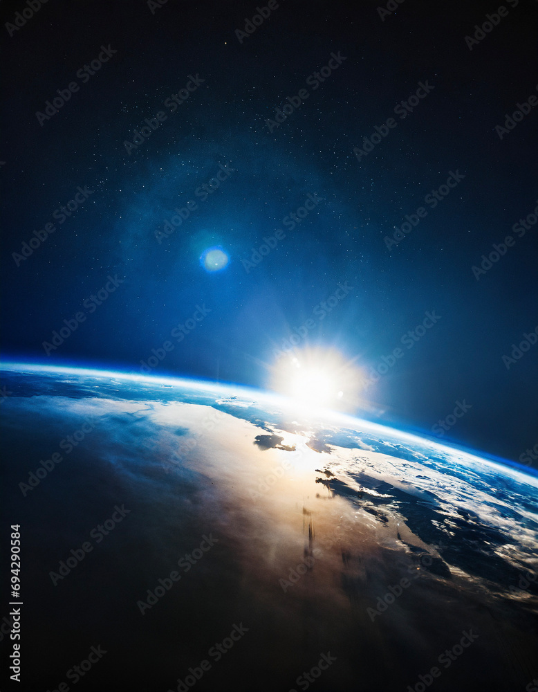 宇宙 地球 earth Generative AI	
