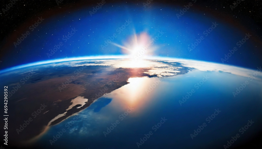 宇宙 地球 Sunrise over earth Generative AI	
