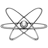 atom handdrawn illustration