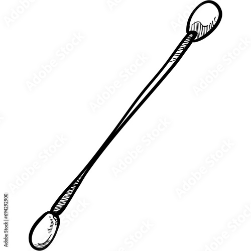 cotton buds handdrawn illustration