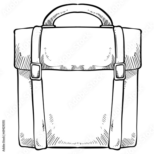 briefcase handdrawn illustration
