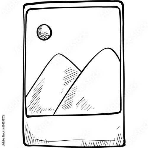 polaroid handdrawn illustration