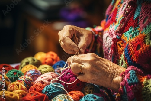 Artistry in Motion Woman Crocheting