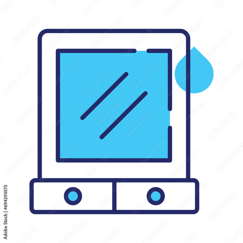 An icon of vanity mirror, trendy barber accessories vector design An icon of vanity mirror, trendy barber accessories vector design