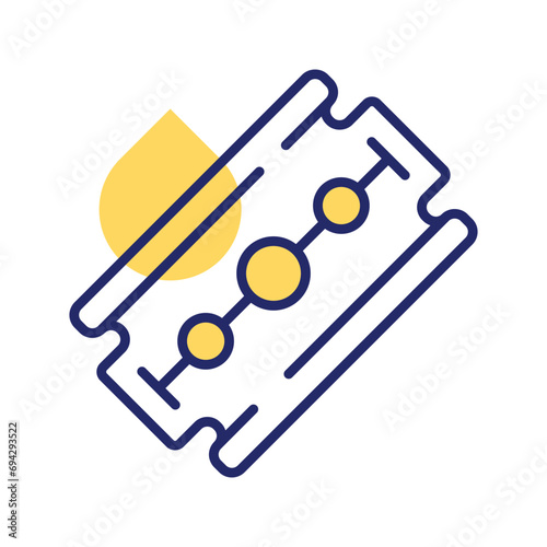 Razor blade vector design isolated on white background