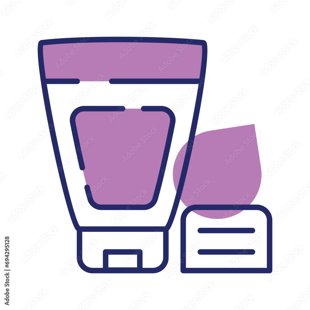Modern icon of moisturizer lotion, isolated on white background Modern icon of moisturizer lotion, isolated on white background