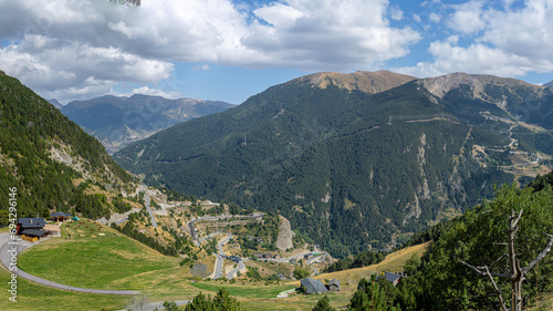 Magnificent views over the Canillo Valley from the Mirador del Quer in Andorra