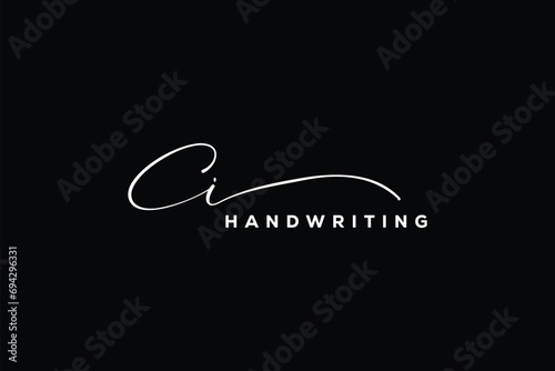 CI initials Handwriting signature logo. CI Hand drawn Calligraphy lettering Vector. CI letter real estate, beauty, photography letter logo design.