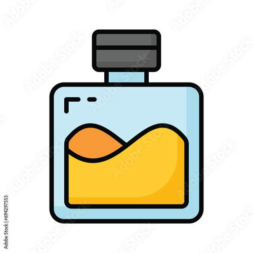After shave lotion vector, lotion in glass bottle, aftershave tonic, micellar water